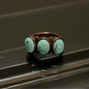 Bronze and turquoise ring. NWOT.